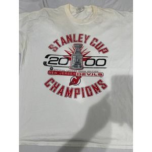 2000 NHL New Jersey Devils Stanley Cup Champions Lee Sports Tee shirt Size XXL